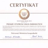 Biuro rachunkowe PCUD uzyskało certyfikat Solidna Maska 2012